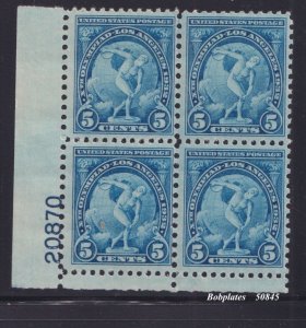 BOBPLATES US #719 Olympics Lower Left Plate Block 20870 F-VF MNH SCV=$25