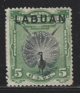 1897-1900 Labuan Scott # 76 MH Partial OG - Fine - Partial Pulled Perf (BT122)