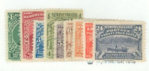 Newfoundland #61-67/70-71 Unused