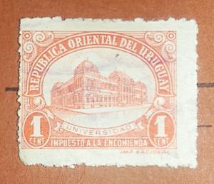 Uruguay 1950 Parcel Post Stamp #Q77 1c Used.