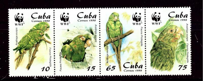 Cuba 3961-64 MNH 1998 Birds (W.W.F.)