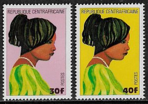 Central Africa Michel's #C687 and D687 MNH Set - Hairstyles