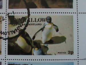 EYNHALLOW SCOTLAND STAMP:1977 WILD ANIMALS CTO- MNH - MINI SHEET #2