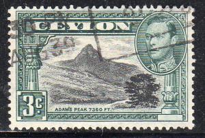 Ceylon 279c - Used - Adam's Peak / George VI