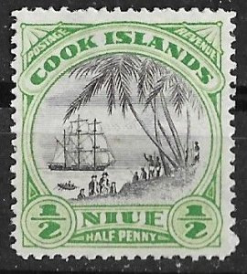 Niue # 77 Landing of Capt. Cook  1944 (1) VF Mint NH