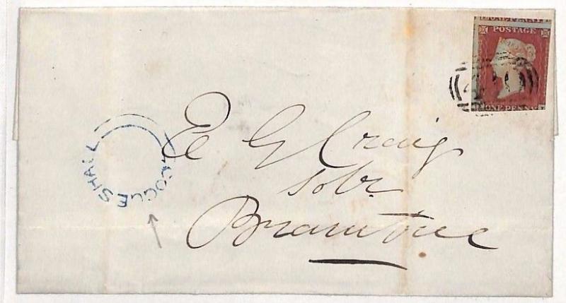 GB Cover Essex *Coggeshall* UDC Receiver Colchester 1853 {samwells-covers} MM258 