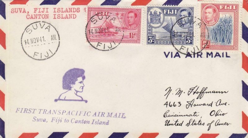 1941, 1st Flt., Suva, Fiji to Canton Islands (32592)