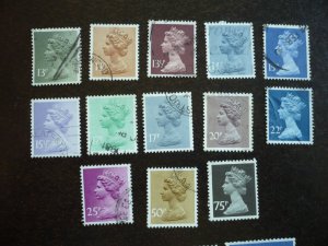 Stamps - Great Britain - Scott# MH22-MH175 - Used Part Set of 49 Stamps