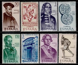 Spain #1377-84 ~ Cplt Set of 8 ~ Builders of New World ~ Unused,  MH (1966)