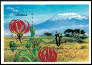 Tanzania 1993 - Glory Lily, Flowers - Souvenir Sheet - Scott 1049 - MNH