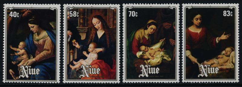 Niue 457-60 MNH Christmas, Art, Nativity, Flight to Egypt