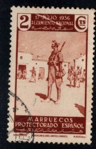 Spanish Morocco Scott  177 Used scuff at top