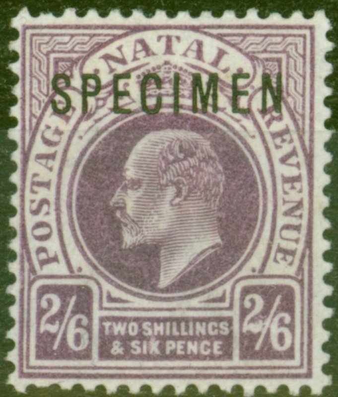 Natal 1902 2s6d Purple Specimen SG138s Fine Lightly Mtd Mint