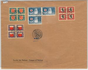 61152  - SWITZERLAND - POSTAL HISTORY:   PRO JUVENTUTE blocks of 4 on COVER 1928