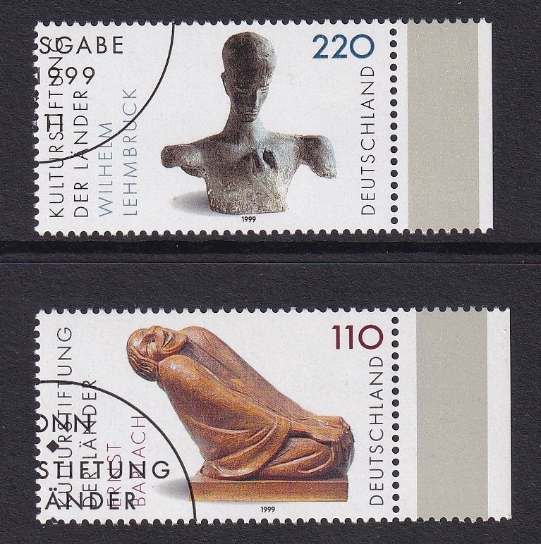 Germany  #2048-2049 cancelled  1999  sculptures