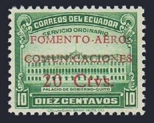 Ecuador RAC2,MNH.Mi Zw 64b. Air Post Postal Tax Stamp 1945.Government Palace.