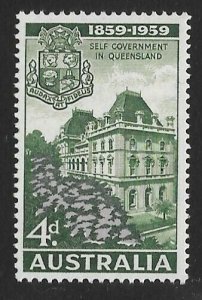 AUSTRALIA SG332 1959 CENTENARY OF SELF GOVERNMENT IN QUEENSLAND MNH