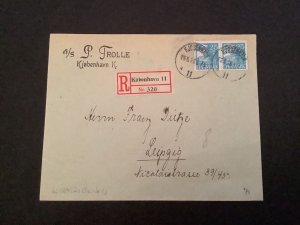 Denmark 1928 Registered  Stamp Cover R40797