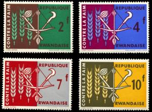 Rwanda 23-26,MNH, Freedom from Hunger