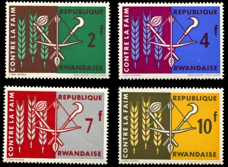 Rwanda 23-26,MNH, Freedom from Hunger