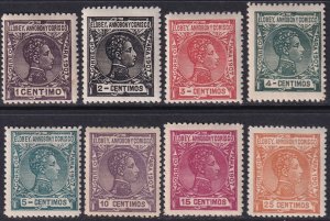 Elobey Annobon & Corisco 1907 Sc 39-46 partial set MNH**/MLH* low values