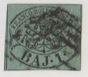 Italian States - Roman States Scott #2 Stamp - Used Single