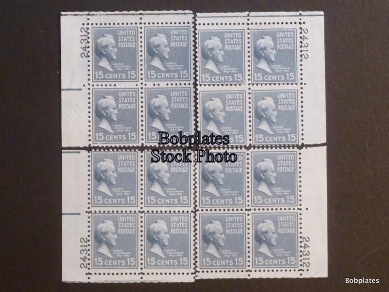 BOBPLATES #820 Presidential Matched Set of Plates 22127 F-VF NH/LH DCV=$16+