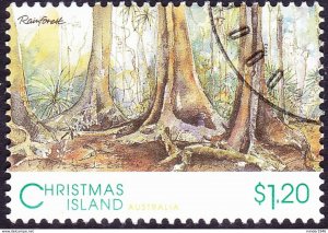CHRISTMAS ISLAND 1993 QEII $1.20 Scenic Views Merrial Beach SG381 FU