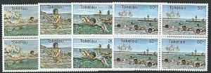 TOKELAU 1980 Water Sports set in blocks of 4 MNH..........................41475A