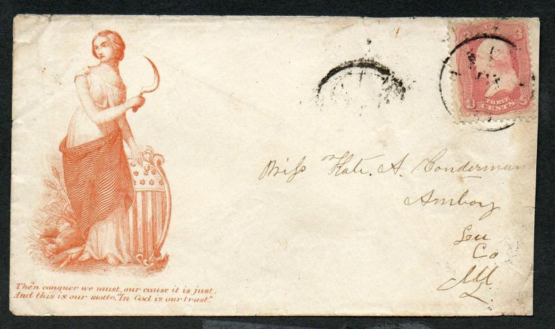 US Scott #65 on Walcott 2143 Magnus Design Cachet Patriotic Cover