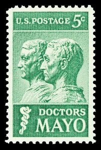 Scott 1251 5c Doctors Mayo Issue Mint XF+ NH