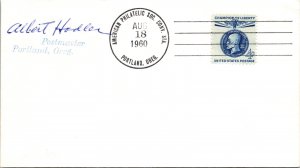 US SPECIAL EVENT COVER A.P.S. CONVENTION PORTLAND OREGON SIGNED BY POSTMASTER 60