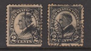 USA 1923 Harding Sc#610 x 2 Copies Used