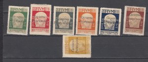 J43935 JL Stamps 1920 fiume mh #86-91, 94
