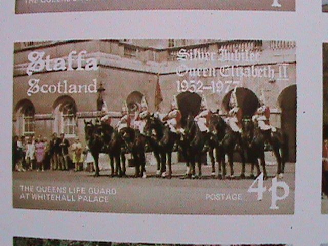 ​STAFA-SCOTLAND- 1977-SILVER JUBILEE-QUEEN ELIZABETH II IMPERF MNH-VERY FINE