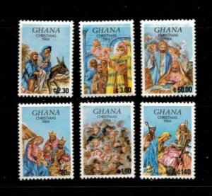 Ghana 1984 - Religion, Christmas - Set of 6 Stamps - Scott #951-6 - MNH