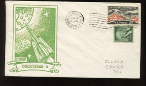 JUN 3 1959 Discoverer 3 Launch Goldcraft Cover VANDENBERG (LV 820)