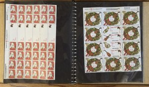 38 Different MNH Christmas Seal Sheets in album - See all scans - Free Ship