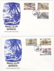 Norfolk Island 293-298 Set FDC Sailing Ships (B)