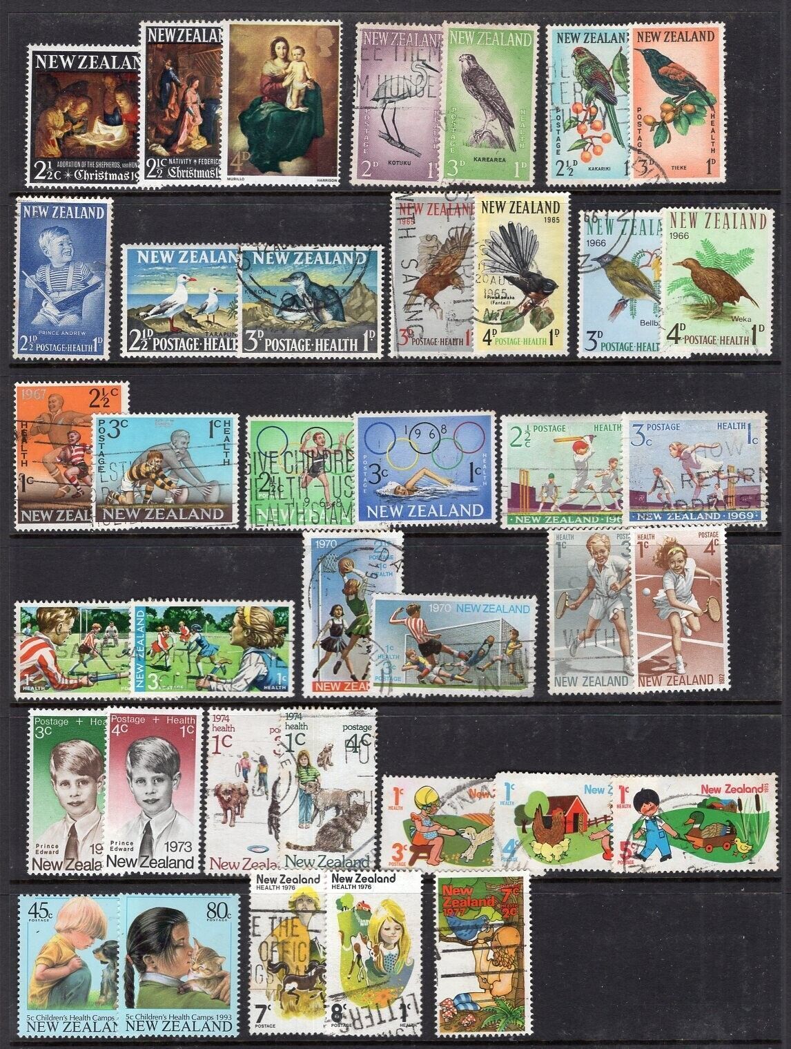 New Zealand Older to 1970's Collection Used Mint 223 Stamps See Scans ...