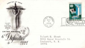 United Nations 1968 FDC Sc 187 Definitive Issue Artcraft Cachet UN New York