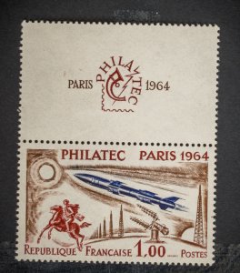 France #1100 M  Hinged on label CatVal $17.50