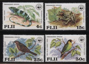 Fiji 1979 Endangered Animals set Sc# 397-400 NH