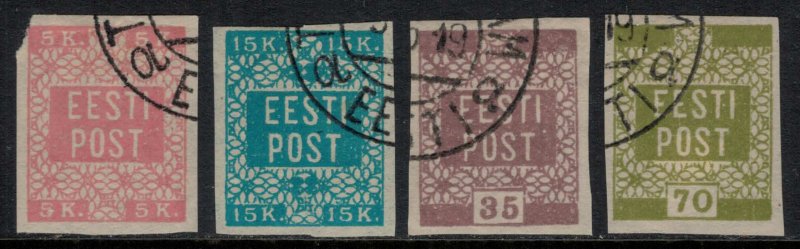 Estonia  #1-4  CV $4.70  First issue