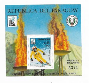 PARAGUAY 1979 WINTER OLYMPIC SPORT GAMES LAKE PLACID 80 SKI SKIING SS MNH 1904