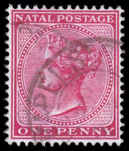 Natal Scott 51 (1874) Used H F-VF, CV $8.00