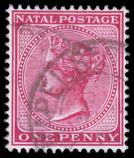 Natal Scott 51 (1874) Used H F-VF, CV $8.00