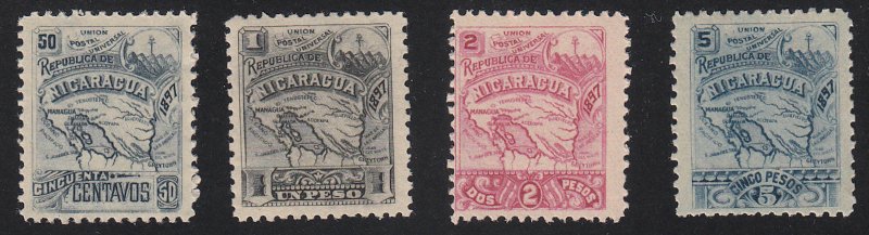 Nicaragua - 1897 - SC 95-98 - LH - High values