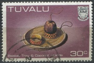 Tuvalu Sc#188A Used, 30c multi, Handicrafts (1983)