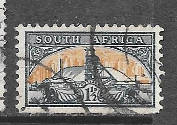South Africa 107a: 1.5d Gold Mine, used, VF